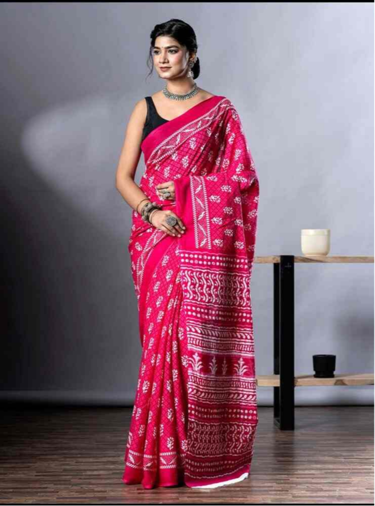 Women Cotton Desinger Pochampally Saree in Surat at ₹ 200