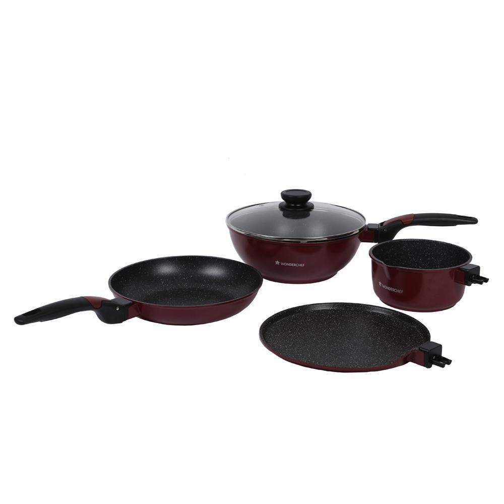 test WonderChef Click Amaze Cookware 4Pcs Set (Induction Base