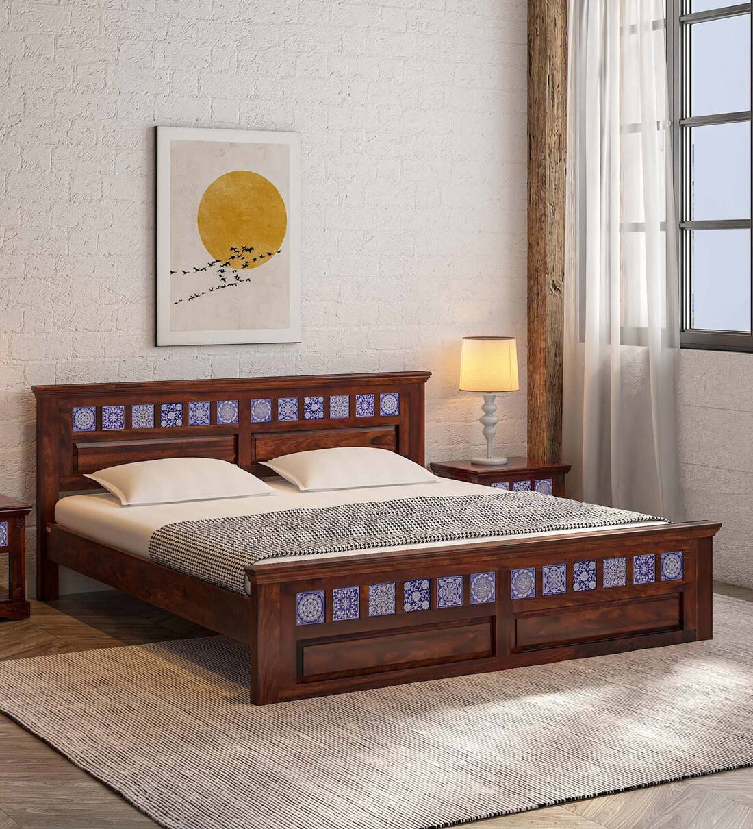 Traditional Wooden Cot Bed Ideal for Adults Single Double Size Polished Finish in Ghaziabad at best price by Furniture Zone Justdial