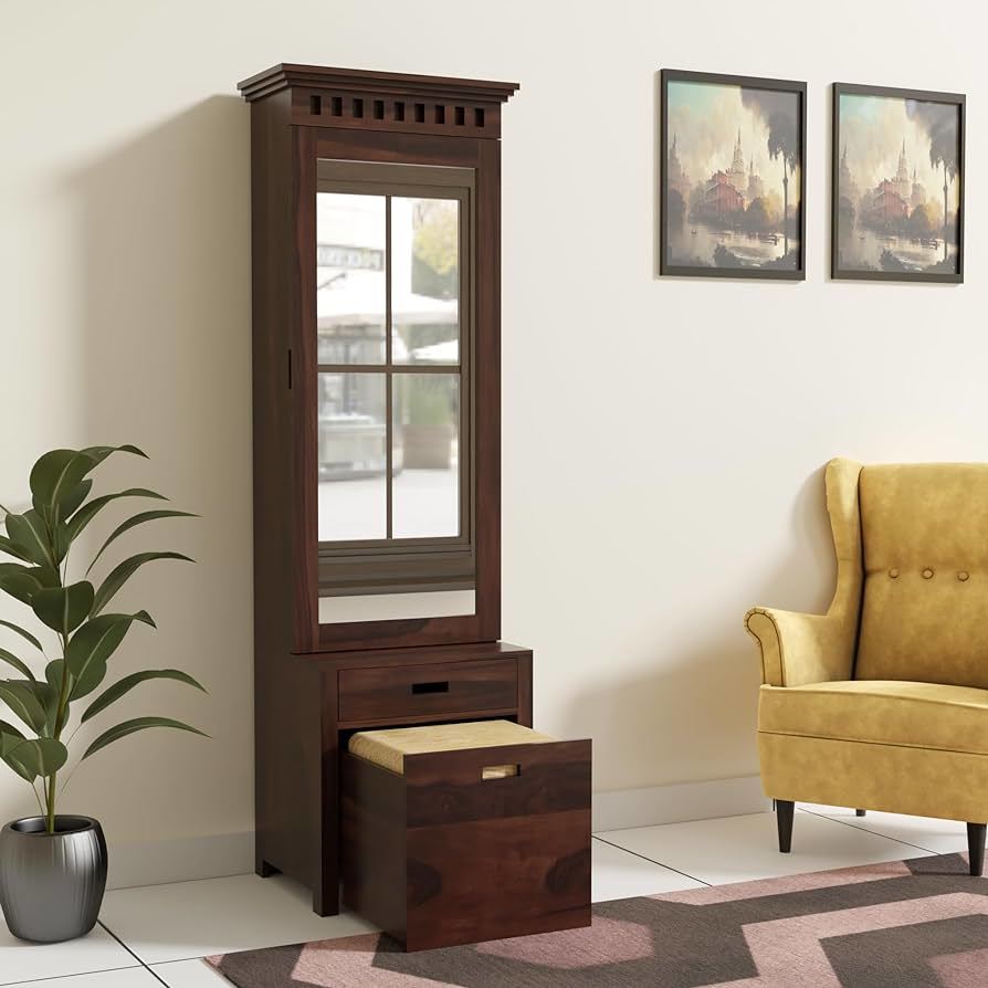 Wooden Dressing Table With Stool ( Brown ) in Jaipur at  15,000 -  16,000  / Unit by Fabledcasa - Justdial