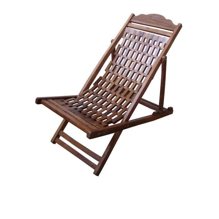 Wooden Foldable Relax Chair Rose wood Standard Size) FURNITURE