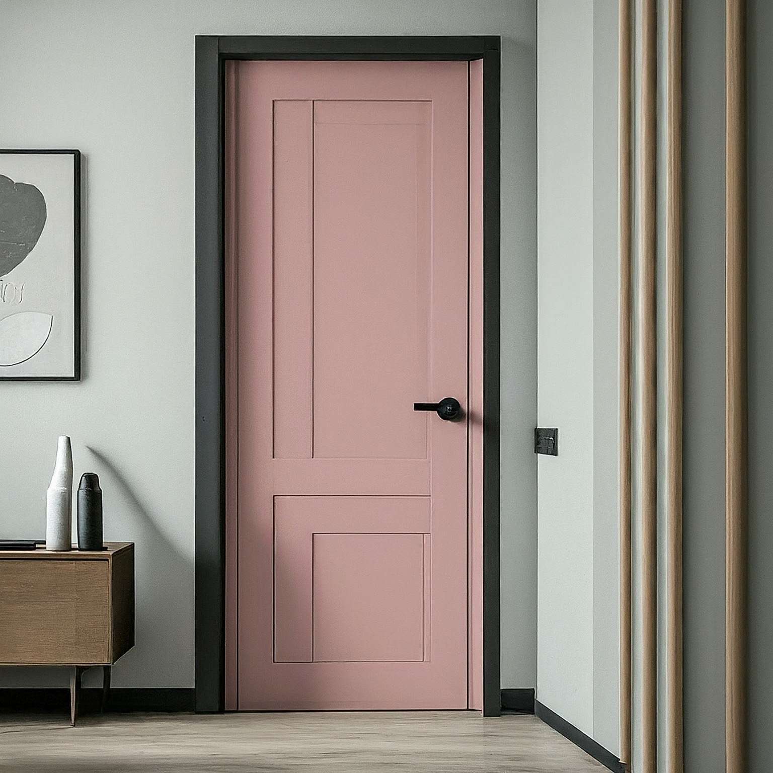 Wooden Laminated Bedroom Door Baby Pink Feet in Dehradun at
