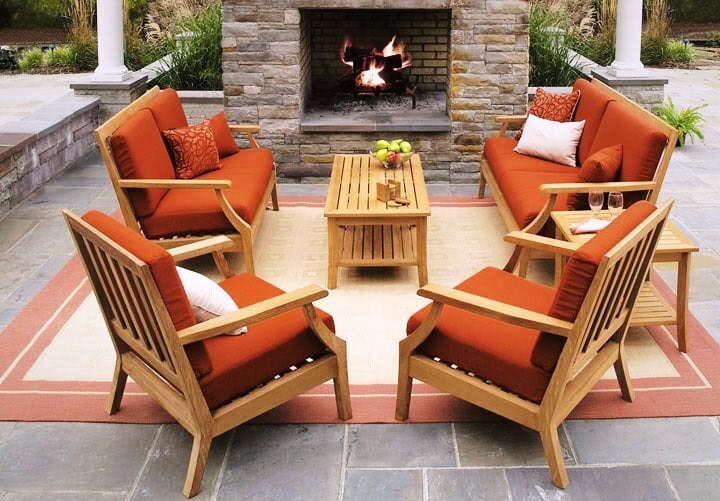 Teak Wood Outdoor Furniture, Seat, Various Sizes, Polished