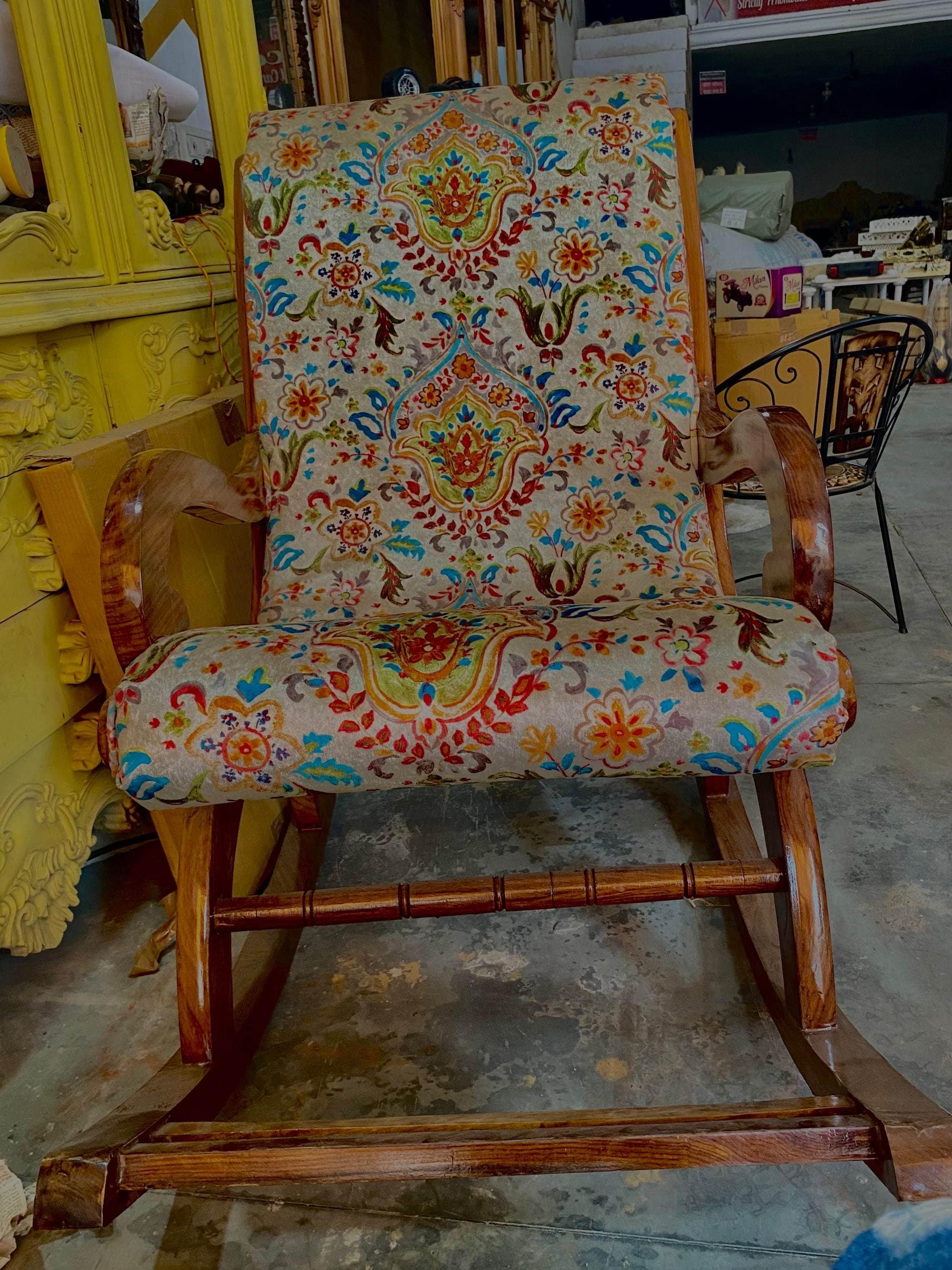 Chair Covers Cricket Rocker Cushions Wooden-rocking-chair