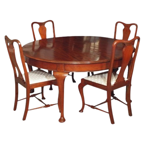 Wooden Round Seater Dining Table Set Brown in Delhi at