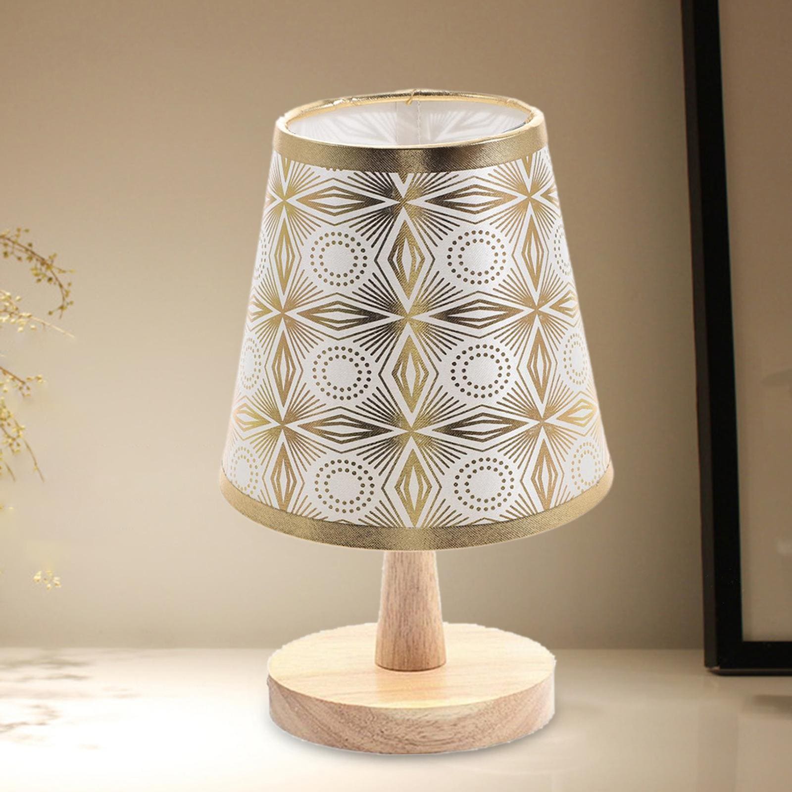 Wooden Small Table Lamp Beige 15x8x8 Inch in Delhi at ₹ 1,000