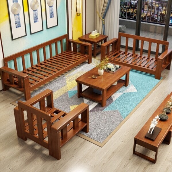 Wooden sofa set without cushion in Ernakulam at ₹ 30,000 Pc