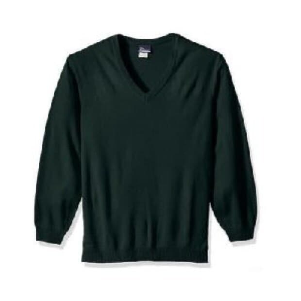 Woolen V Neck School Uniform Sweater (Dark Green) in Hyderabad at