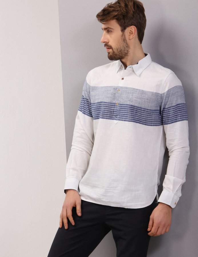 WROGN Disbanded Men's Shirts (2XL, White, WGSH0653) in Hyderabad