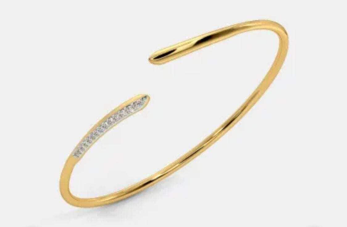 Yellow Gold Bangle Bracelet For Women in Hyderabad at ₹ 5,600