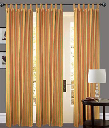 Buy Yellow Green Small Strip Door Curtains Setof 3pc 100 Cotton Features Price Reviews Online In India Justdial
