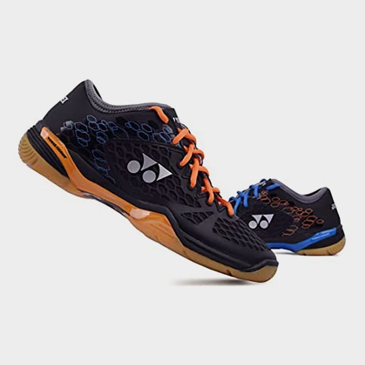 YONEX 03LCWEX Badminton Shoe (Size-6 UK, Black And Orange) in