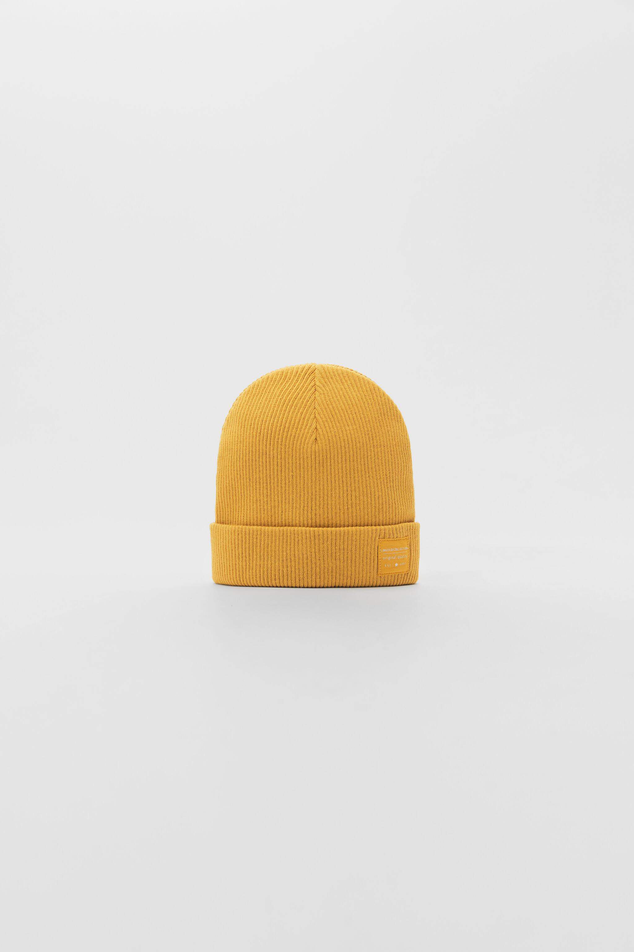 ZARA Baby Girl Ribbed Cotton Beanie (Ochre) in Udaipur-Rajasthan