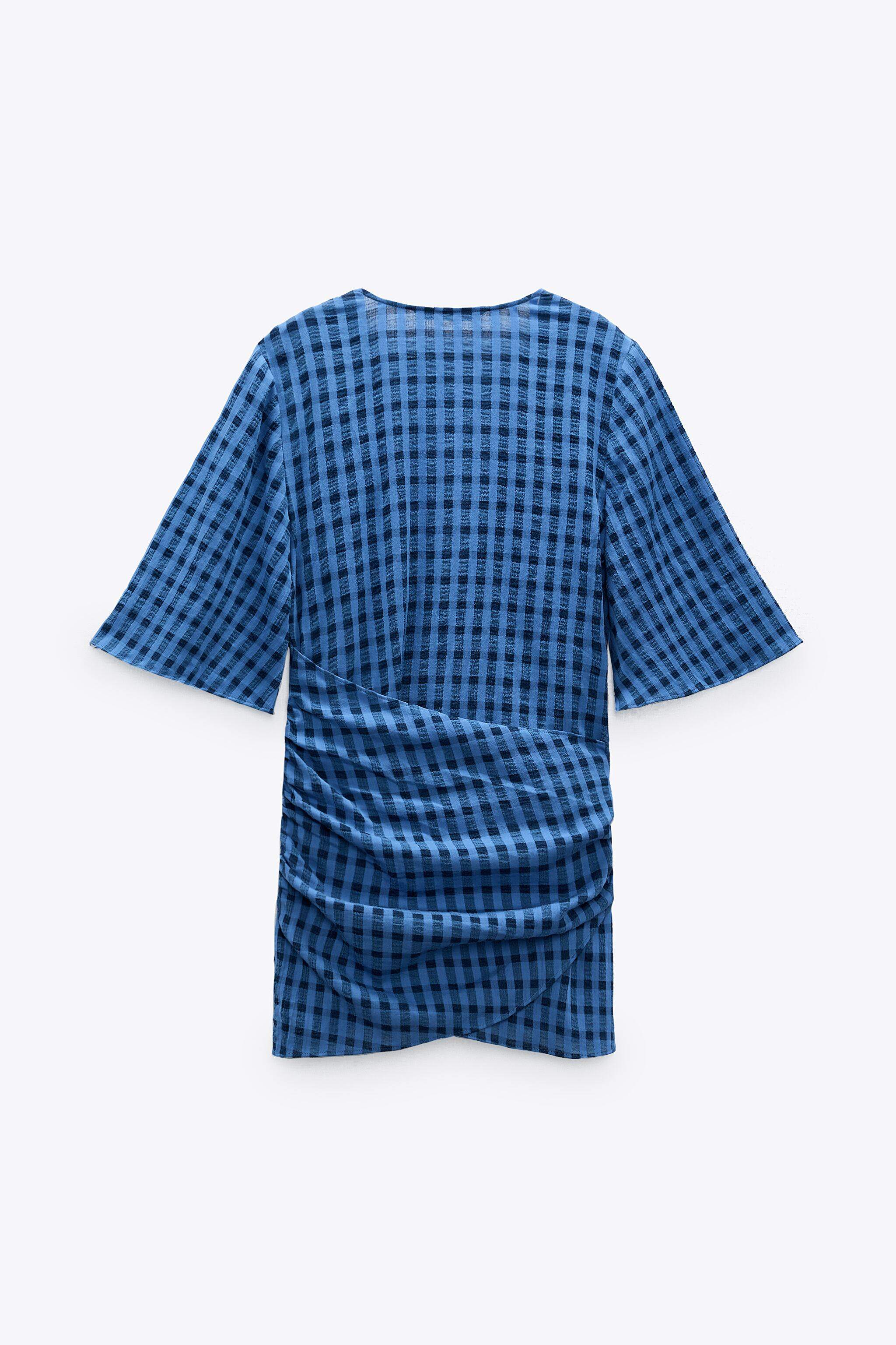 blue dress for baby girl Girl Peter Pan Collar Gingham Dress Seda T6 / Girl main image 1