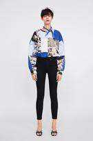 ZARA Jeans Zw Premium High Waist Revolve Black (Black, 8) in