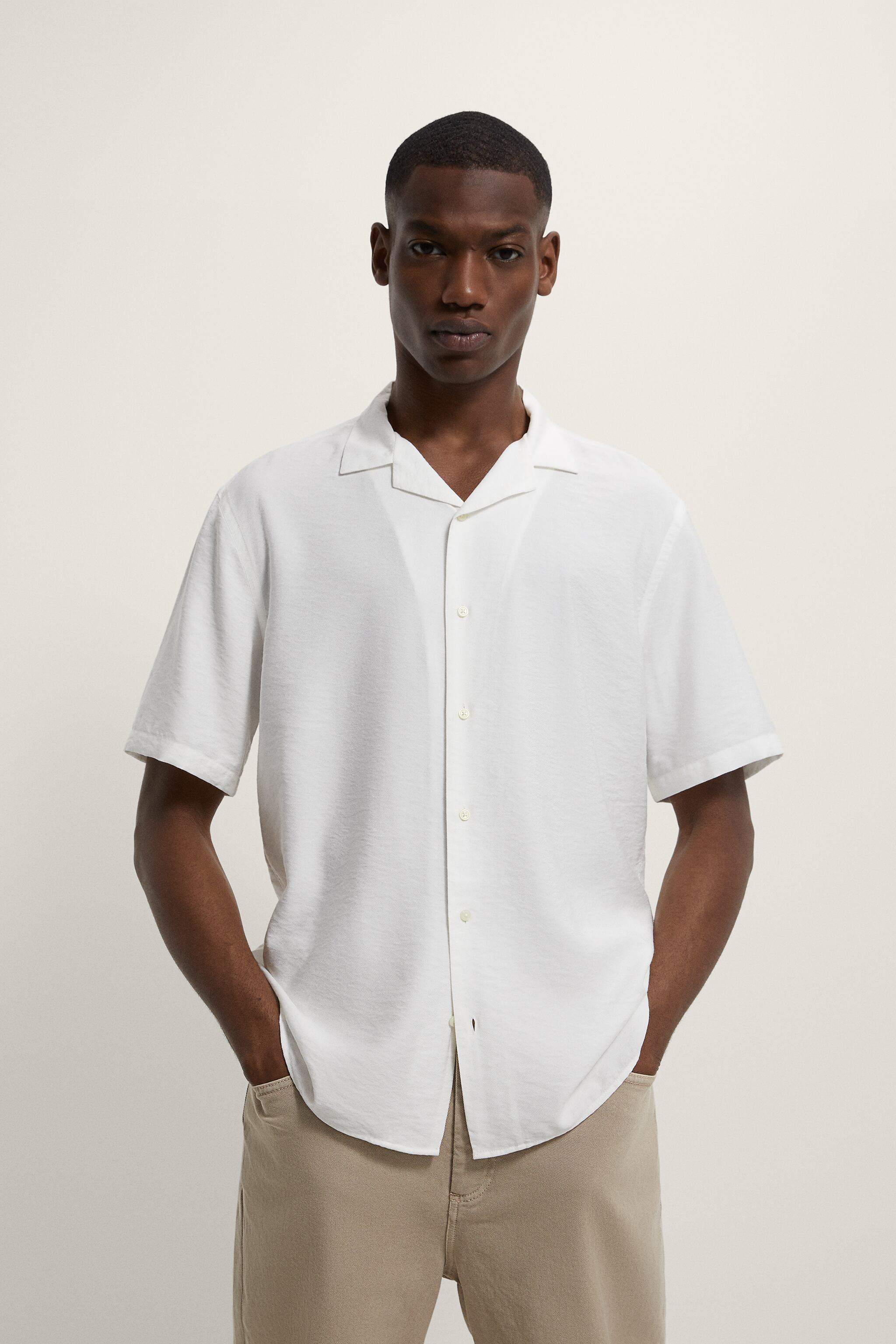 ZARA Mens Camp Collar Shirt (Ecru) in Pune at ₹ 2,623 ₹ 2,790