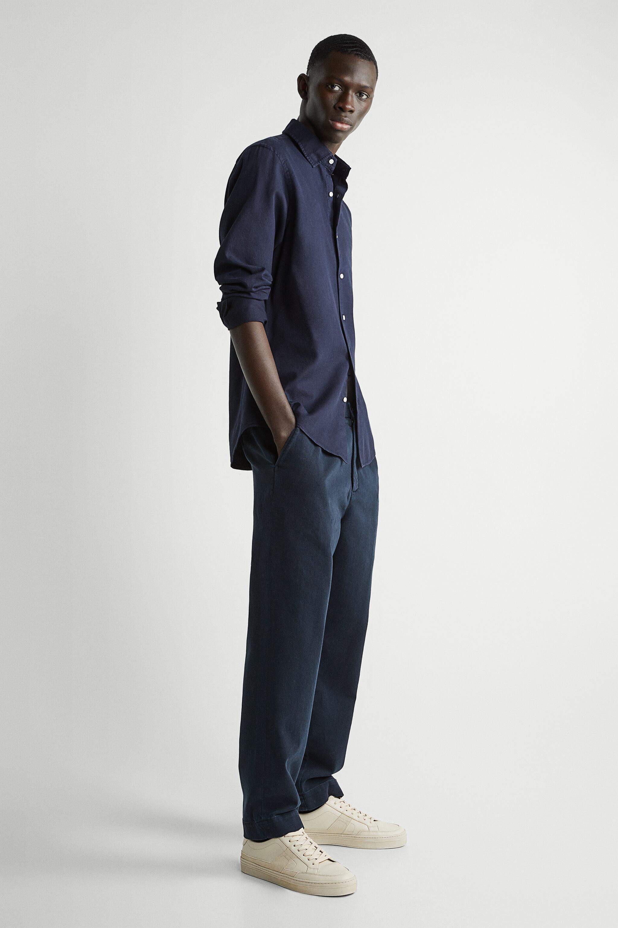 ZARA Mens Basic Slim Fit Shirt (Navy Blue) in Pune at  2,706 -  2,790 by  Enclothe International Brands - Justdial