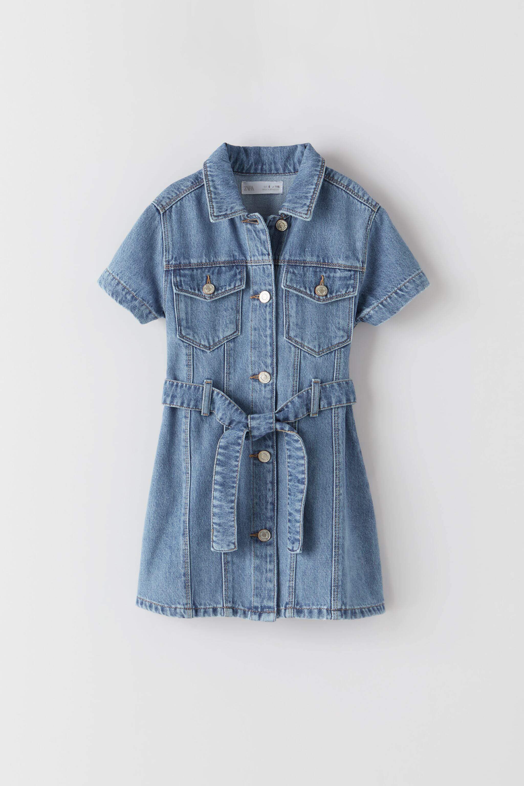 Denim shirt dress kids best sale