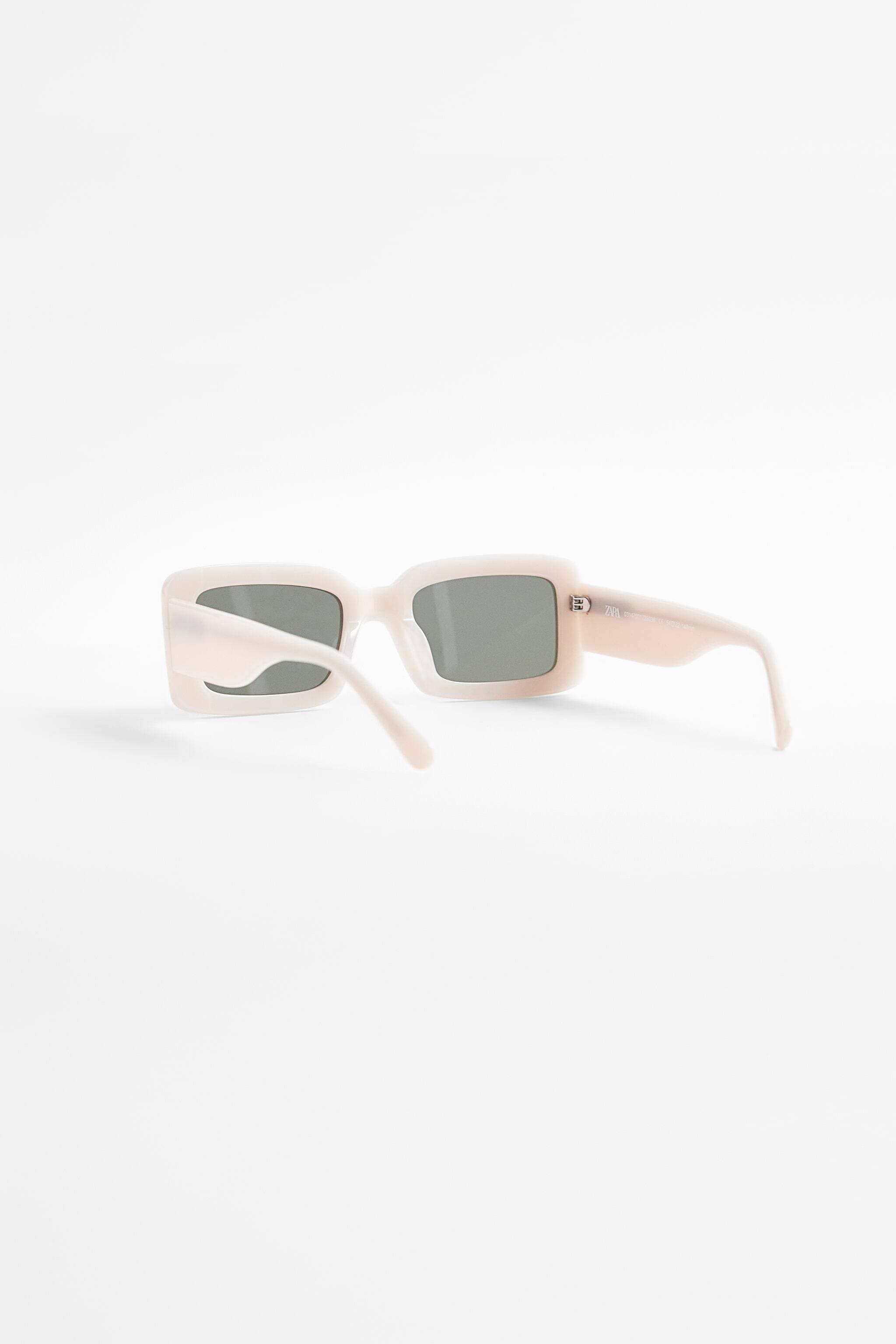 Zara Acetate Sunglasses Cream OVAL SUNGLASSES - Olive green | ZARA United States main image 3