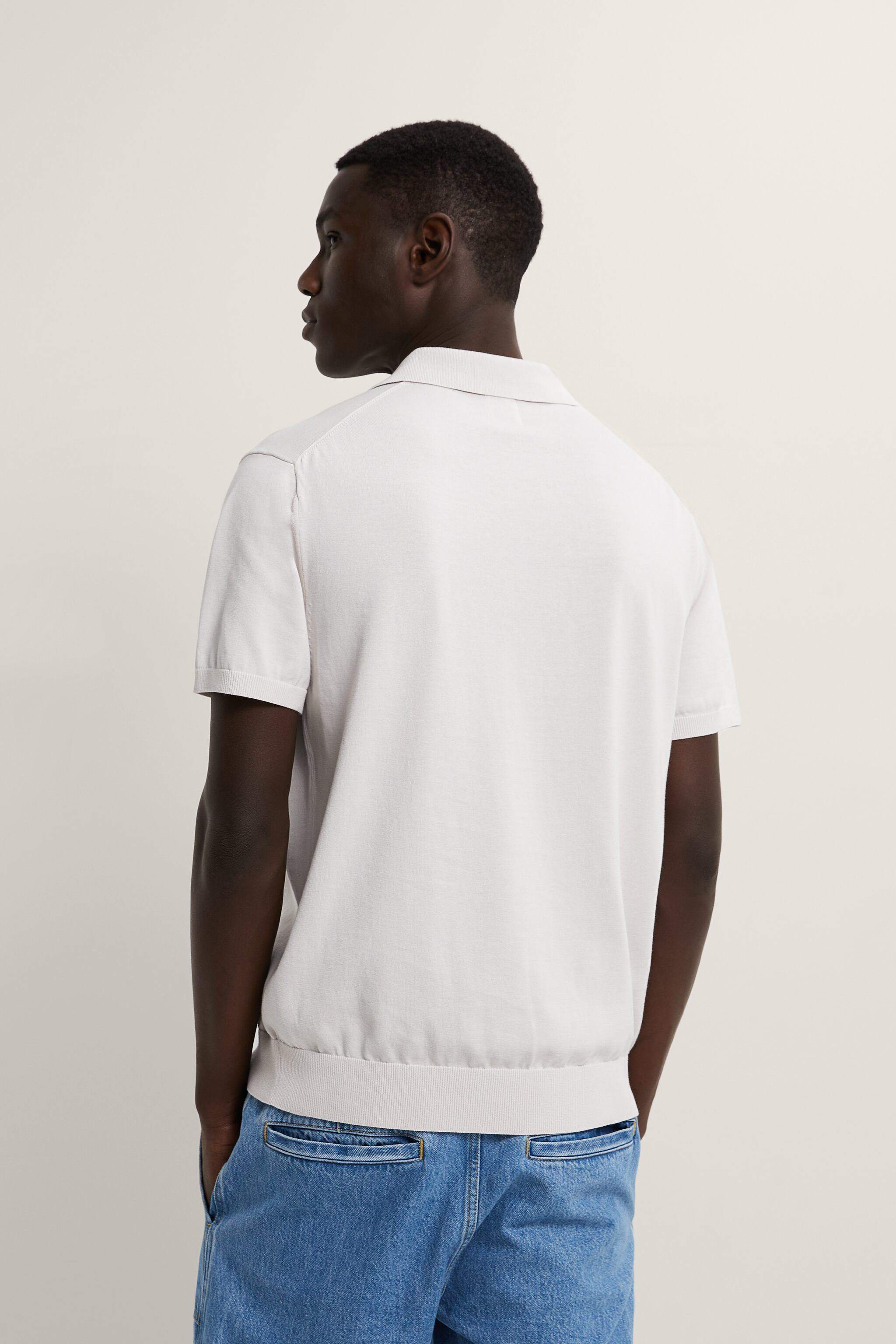 ZARA Mens Knit Cotton Polo Shirt (Ice) in Delhi at ₹ 2,870