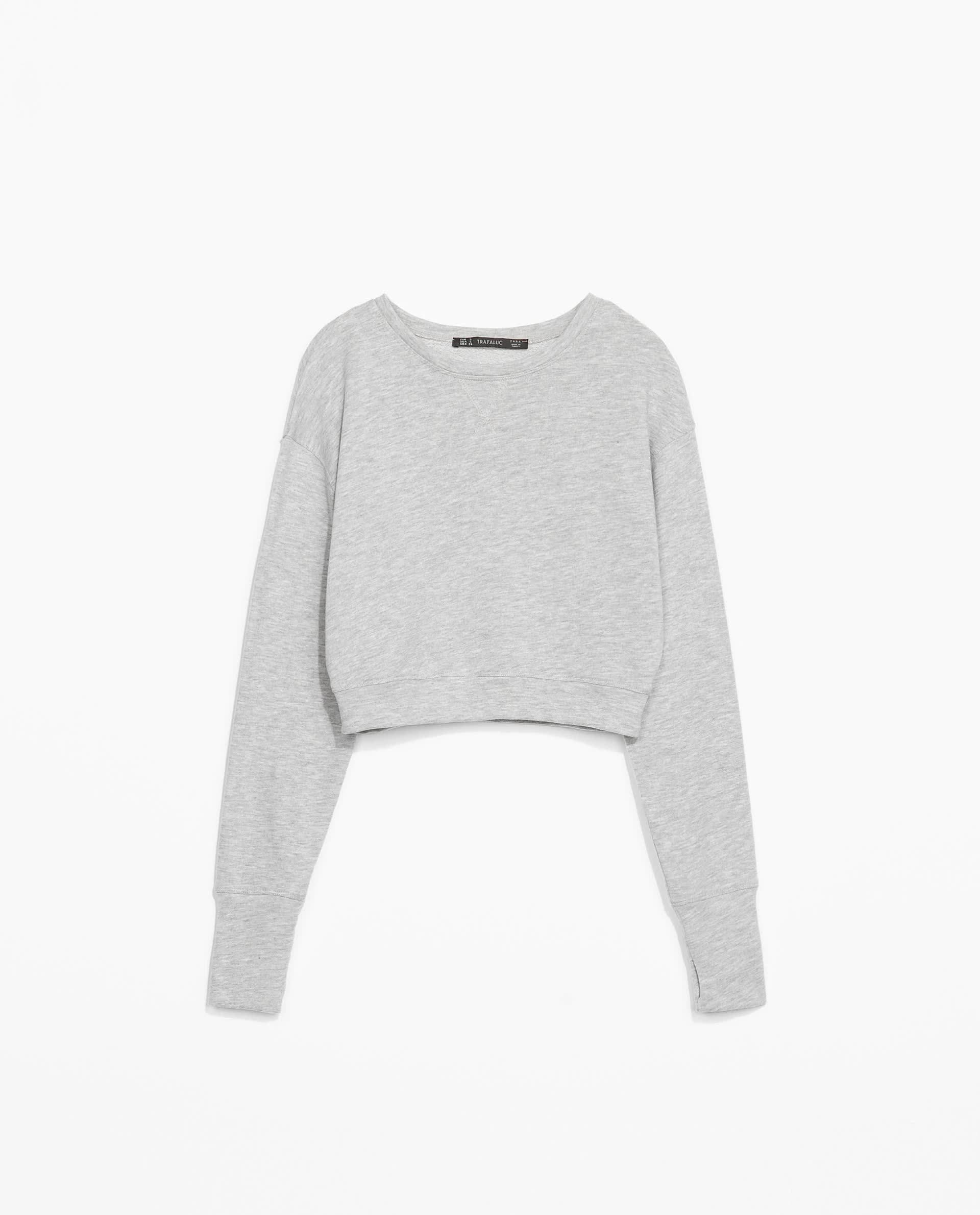 Zara Velour Crop Top Women Grey Marl [5039/008] in Delhi at