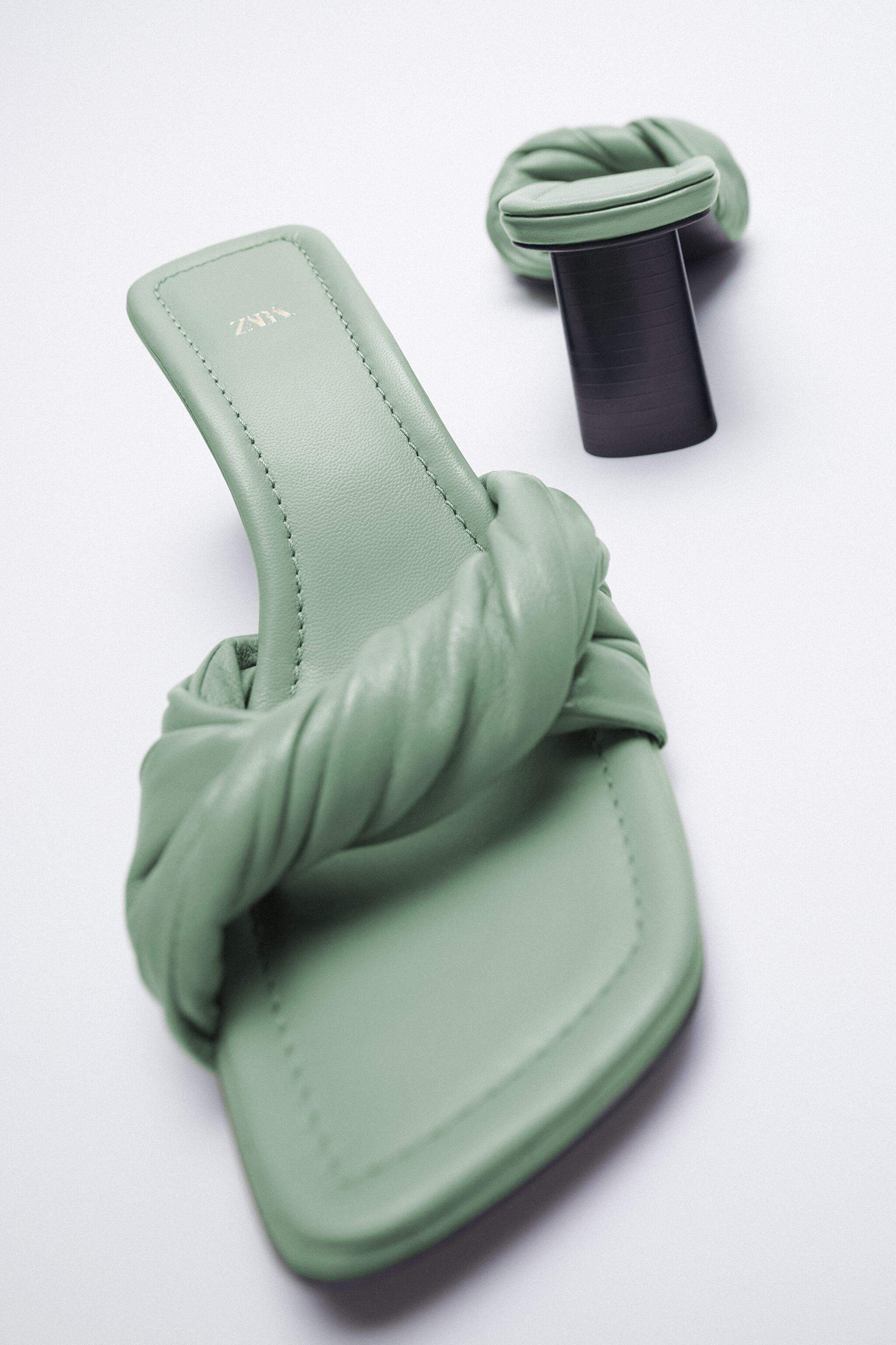 Heel Sandals Zara Sandals Womens Zara Basic Block High-Heel Shoes