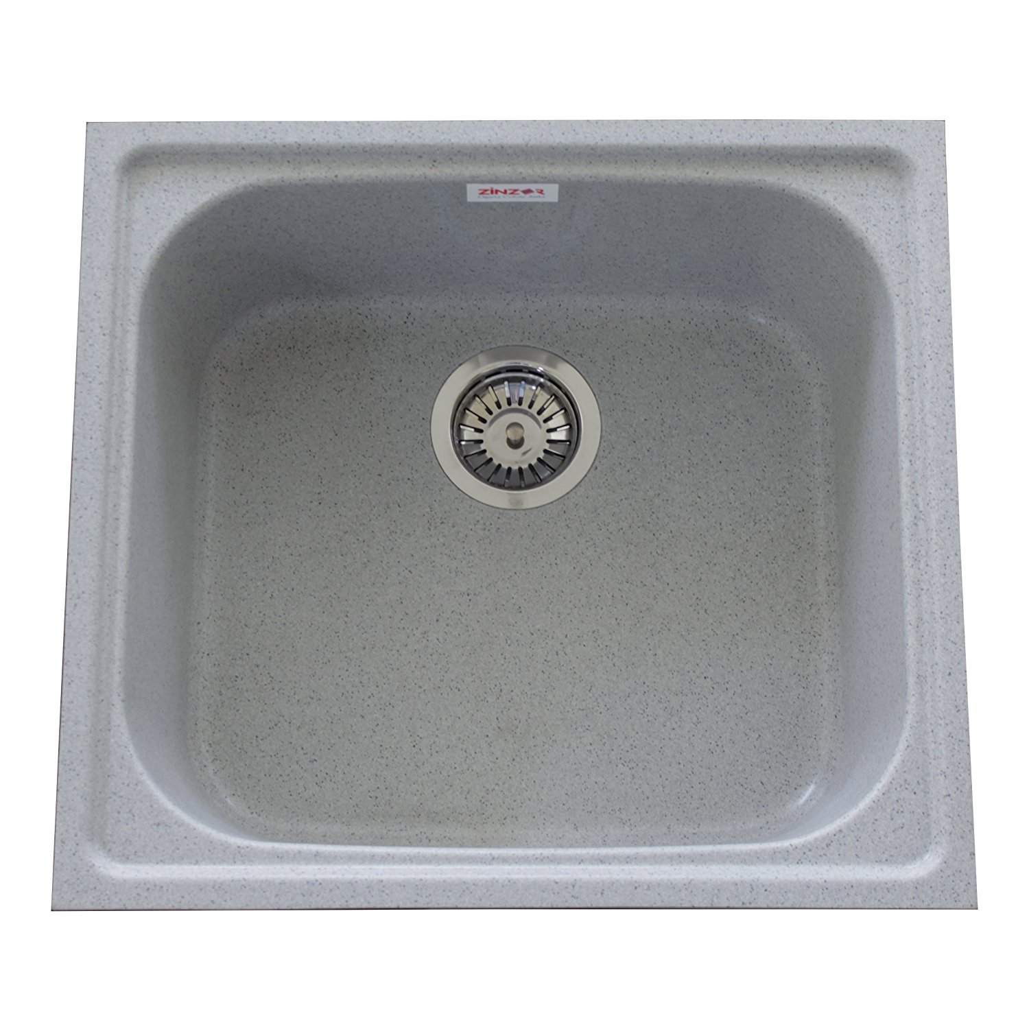 Buy Zinzer Granite Quartz Acrylic Kitchen Sink Single Bowl 21 Inch Granular Grey Features Price Reviews Online In India Justdial