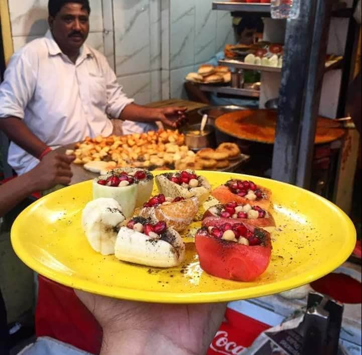 Delhi Style Fruit Chaat Recipe -Homemade Kulle Chaat Of North India