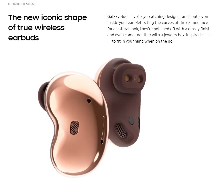Buy SAMSUNG Galaxy Buds Live (Mystic Bronze) Online - Best Price