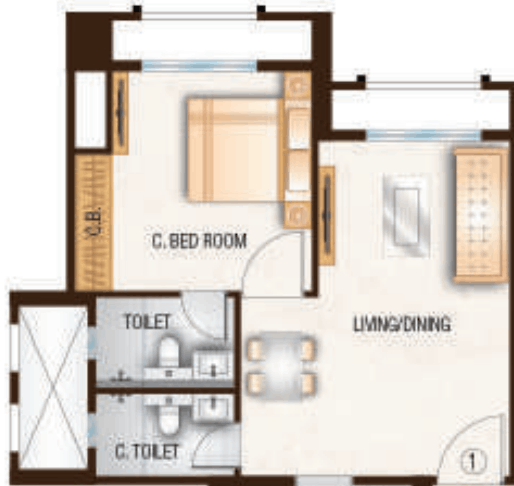 Floor Plan One Hiranandani Park Bhk Resale One Hiranandani Park In