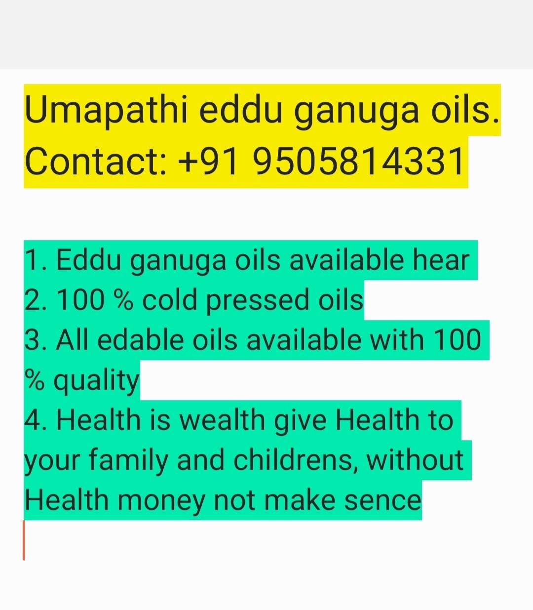 Umapathi Eddu Ganuga Oils in Vadimpeta, Anantapur - Best Oil Dealers in ...