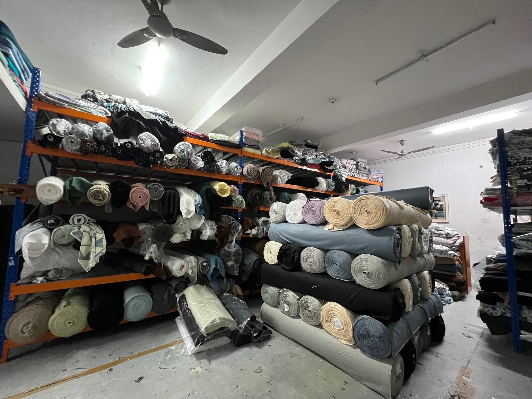 Kozhikode Factory Surplus Shoes Polka Print Dotted Cotton White