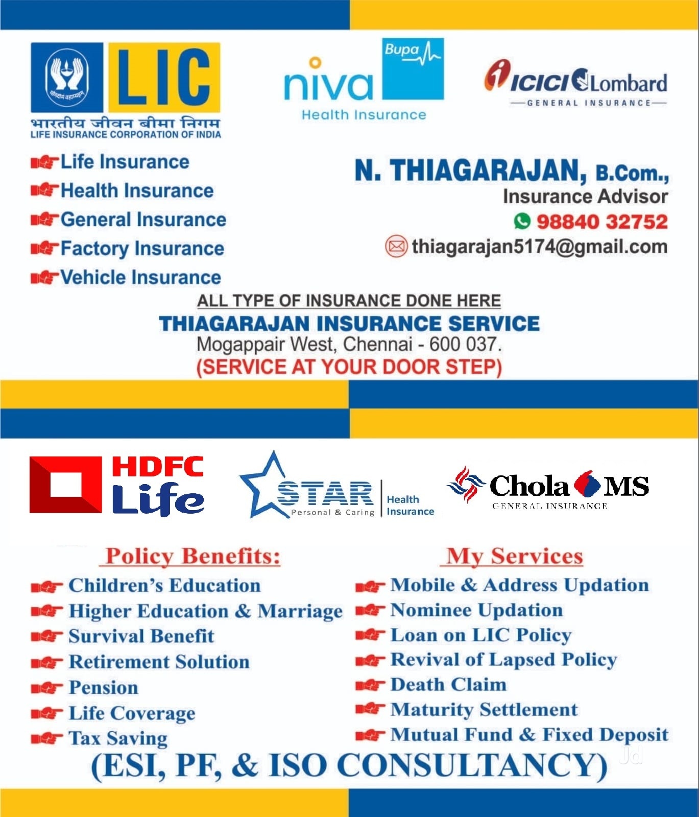 Top Life Insurance Companies LIC in Vn Doss Road Royapettah - Best LIC ...