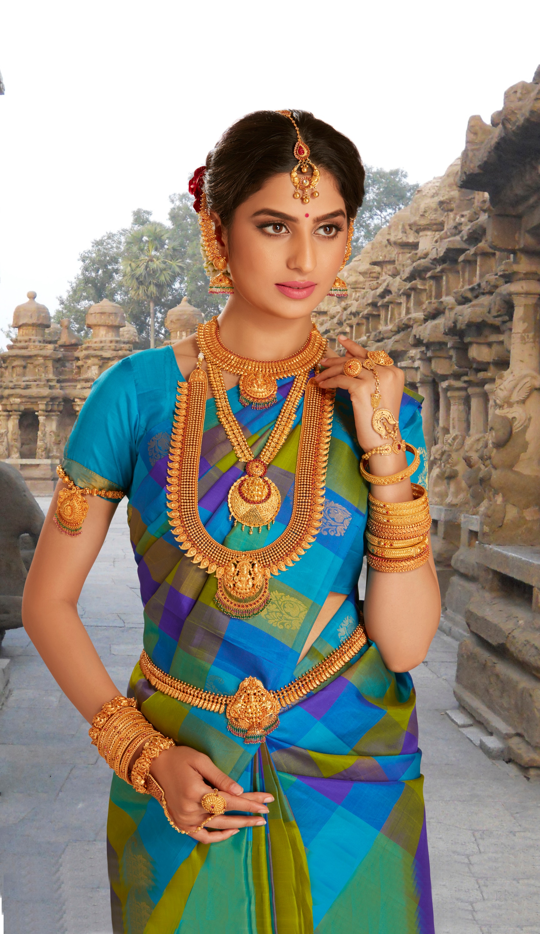 Jeweler Chennai Swarna Shilpi Chain Gold Long Necklace Set In
