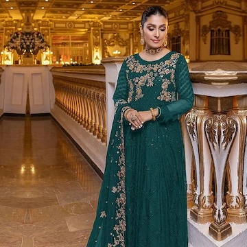 Ladies Suit Party Wear Suits In Chandni Chowk Punjabi Party Wear Suit  Cotton Silk, Custom Size,