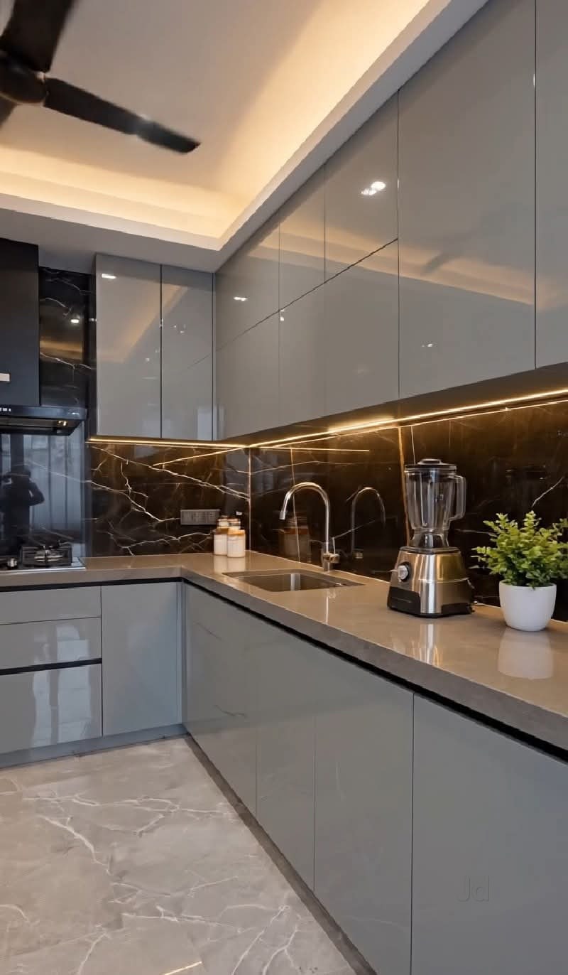 Round Edge Modular Kitchen Manufacturers in Faridabad Sector 85 ...