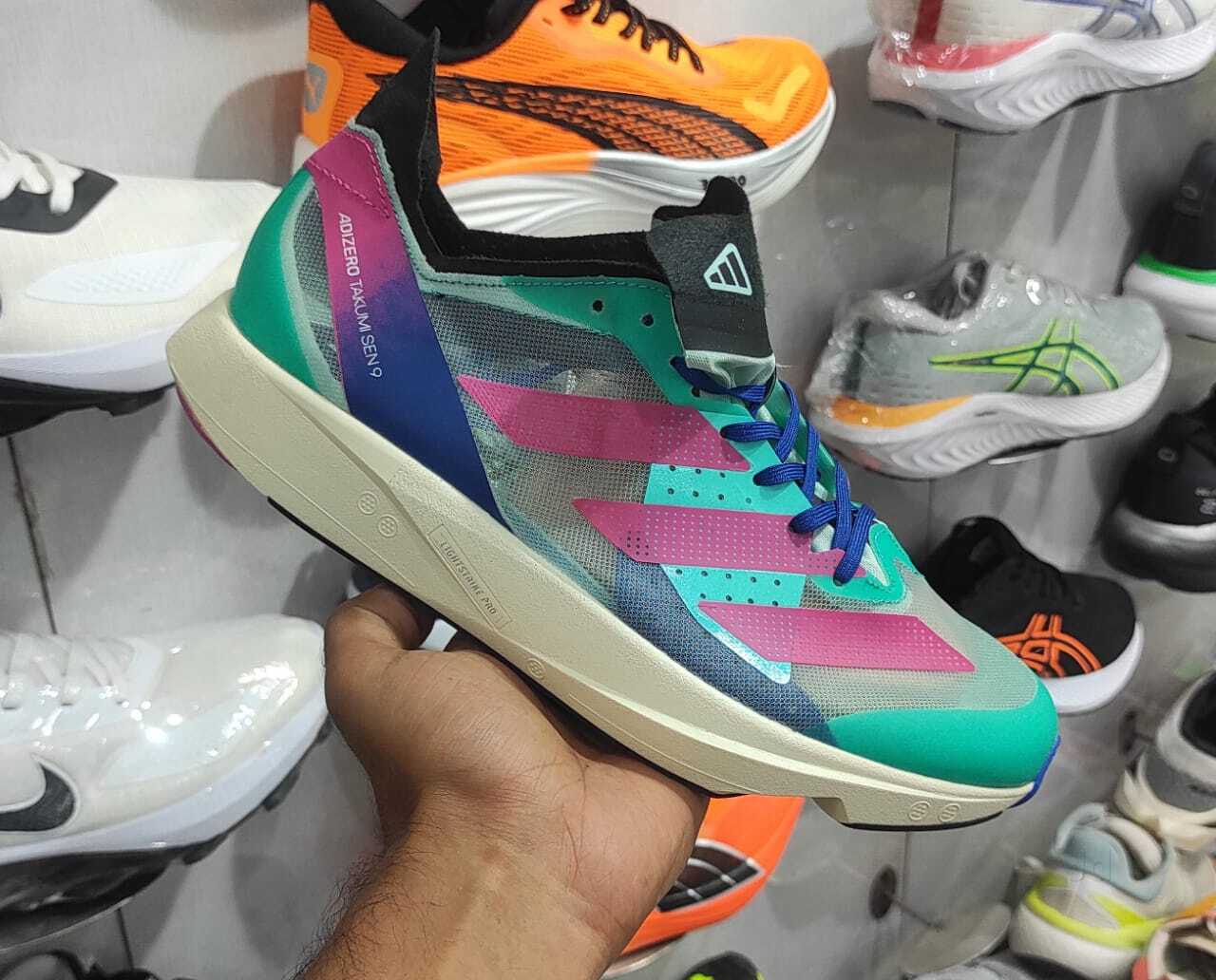 Adidas Black, Blue Mens Slippers Adidas Blue, Black Mens