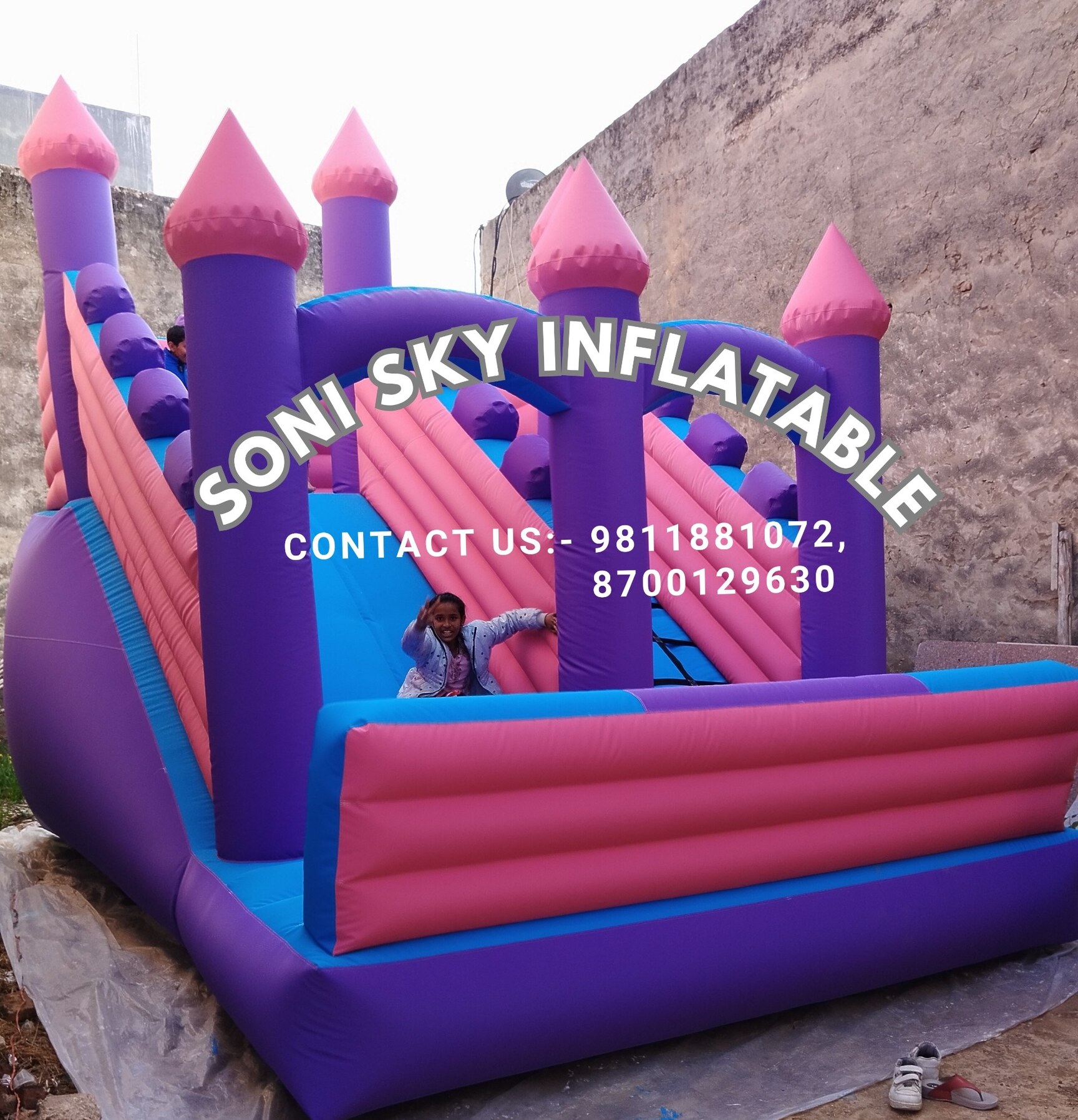 Delhi Jumper With Water Slide Rental SkyJumper Trampoline Park