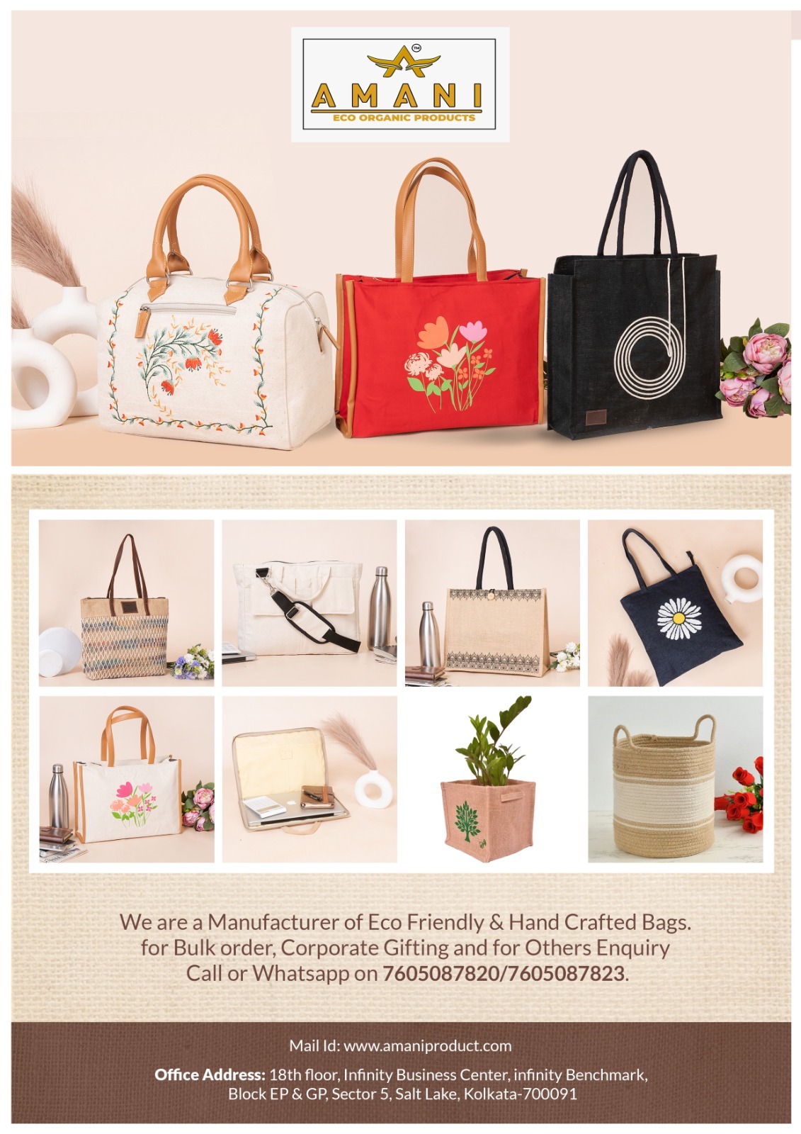 Printed Jute Handbag in Panipat Stylish Eco-Friendly Tote Bags