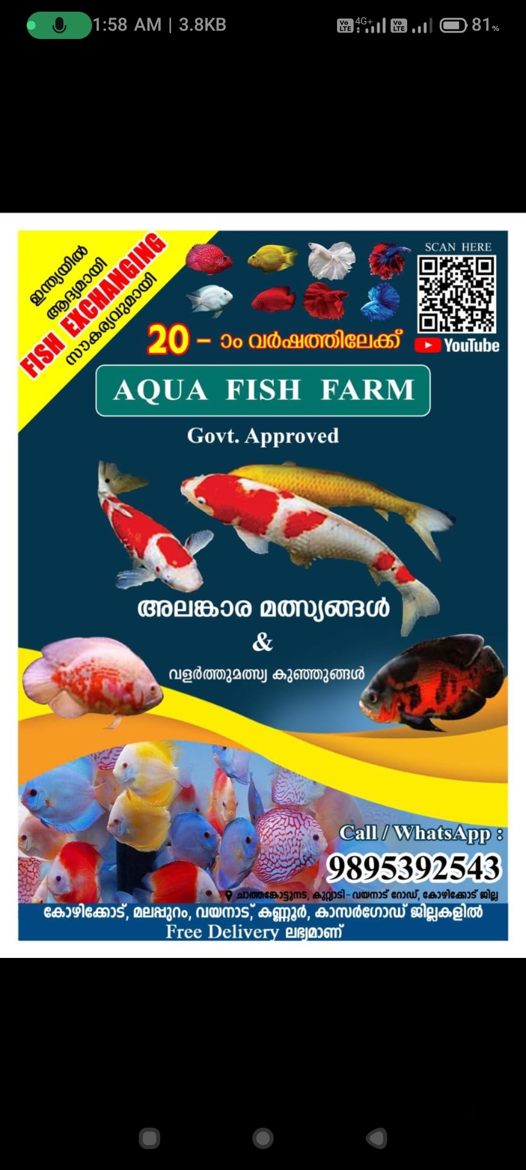 Aqua Fish Farm in Chappanthottom, Kozhikode - Best Fish Farming in  Kozhikode - Justdial