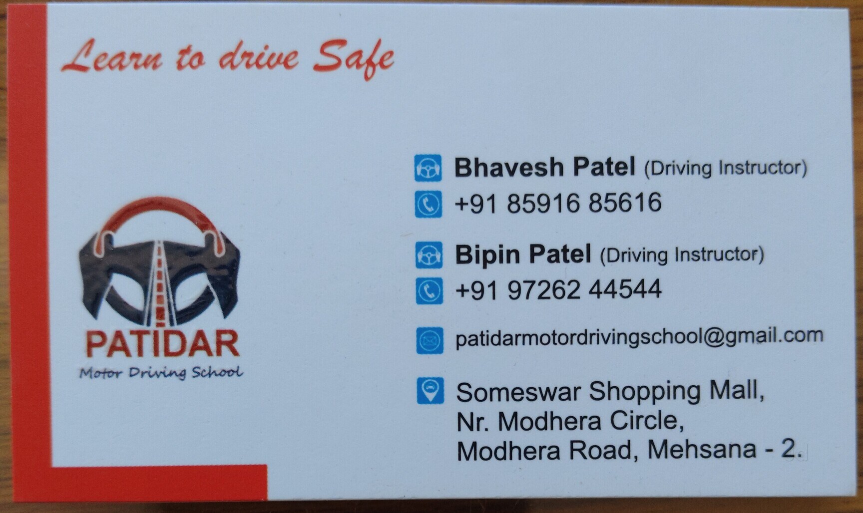 Patidar Motor Driving School in Mehsana Industrial Estate,Mehsana - Best  Motor Training Schools near me in Mehsana - Justdial