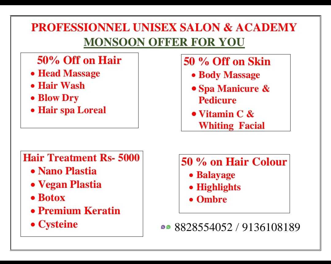Services by Professionnel Unisex Salon in Dadar West, Mumbai - Best Beauty  Salons For Women - Justdial