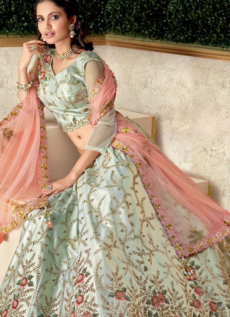 Detailed Handwork Lehenga Choli With Designer Dupatta in Chennai