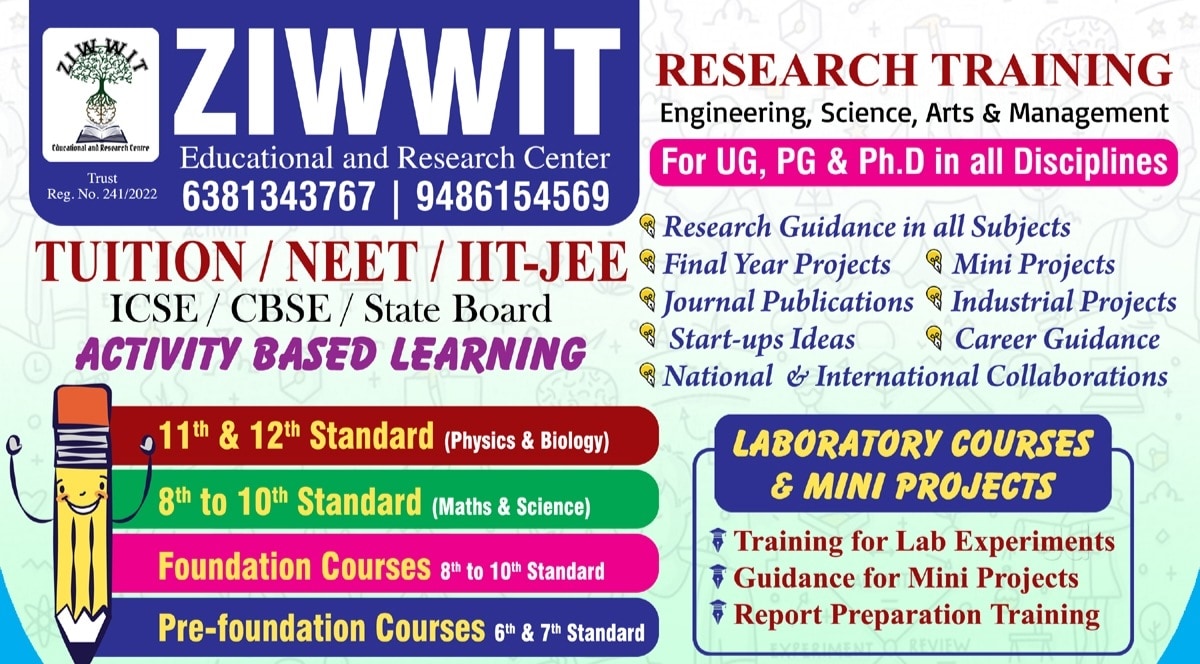 Ziwwit Educational and Research centre in Srinivasapuram,Thanjavur