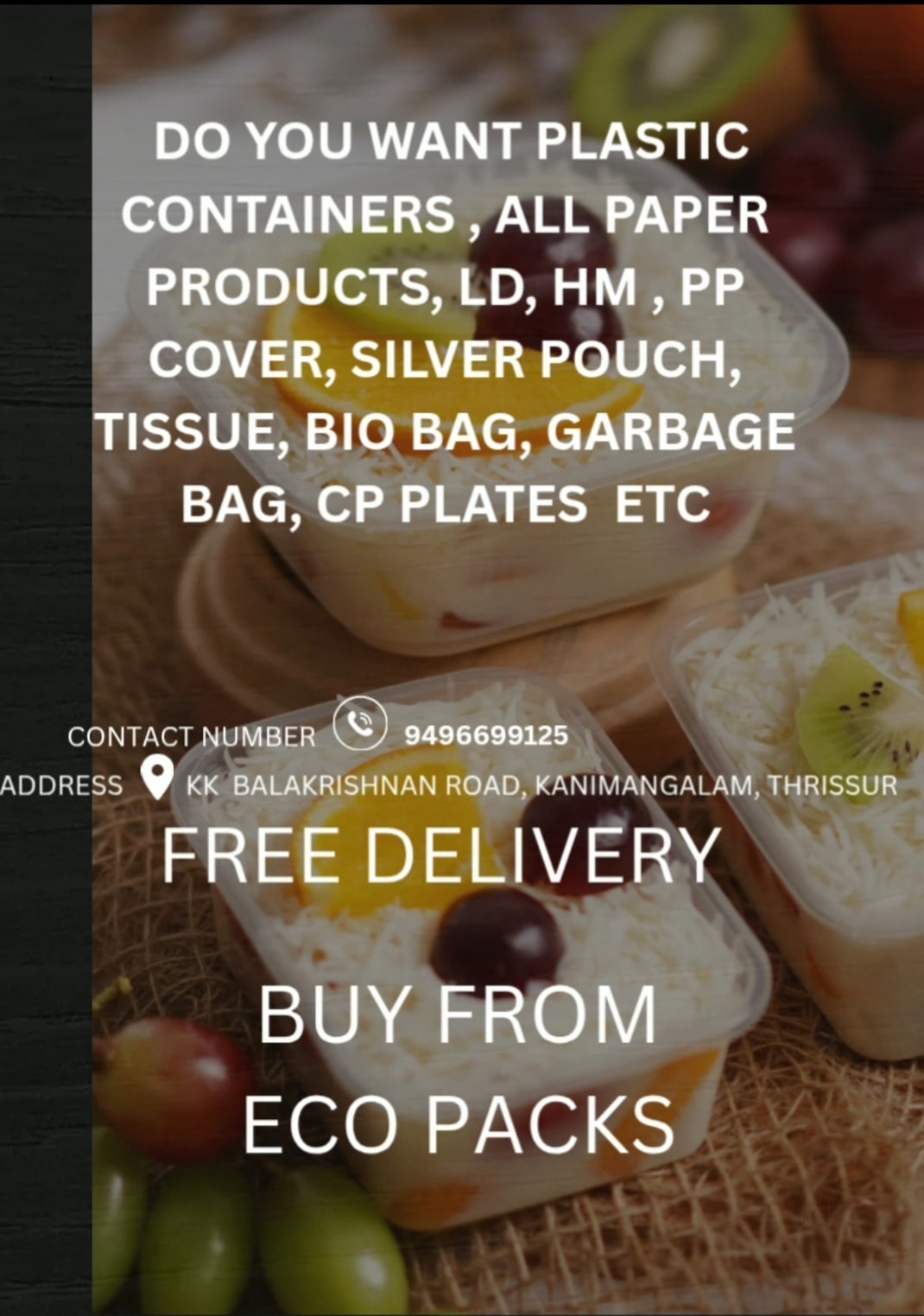 ECOPACKS Wholesale Food Packing Materials Store in Kanimangalam ...